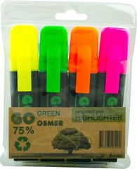 Highlighter Pk 4 (Yellow Green Pink &amp; Orange) (Pack of 4, Assorted Colours) 9313023491900