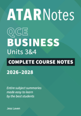 ATAR NOTES QCE BUISSNESS 3&4 (2026-2028