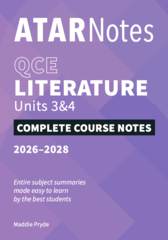 ATAR NOTES QCE LITERATURE 3&4 (2026-2028)
