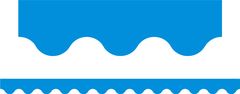 Primary Colours (Blue) - Scalloped Border (Pack of 12)