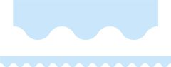 Pastel Blue - Scalloped Border (Pack of 12)