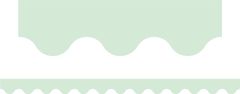 Pastel Green - Scalloped Border (Pack of 12)