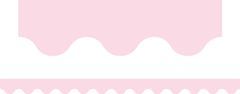 Pastel Pink - Scalloped Border (Pack of 12)