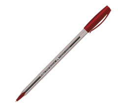 Pen Ballpoint Medium Red Faber Trilux Triangular Barrel