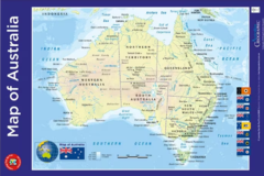 Learning Can Be Fun Map of Australia Double Sided Wall Chart