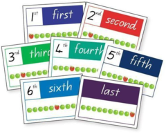 Ordinal Number Cards (A4 Size)