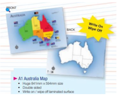 Large Wall Chart – A1 Australia Map (Laminated)