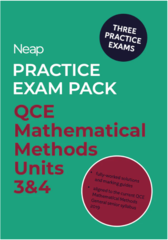 Neap Practice Exam Pack: QCE Mathematical Methods Units 3&4 (3 Exams)
