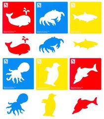 Stencil Sea Life Stencil Set of 6 9314289007898