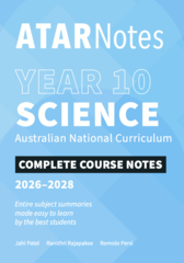 ATAR NOTES YEAR 10 SCIENCE NOTES 2026 - 2028