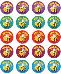 Stickers - Bee-Well Done - Pk 100  9321862006650
