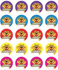 Stickers - Tiger-Superrr - Pk 100  9321862005820