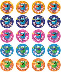 Stickers - Monster-Sensational - Pk 100  9321862005806