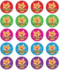 Stickers - Cat-Purrfect - Pk 100  RIC9258