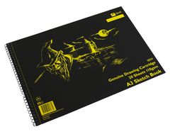 SKETCH BOOK A3 20 LEAF 110GSM CARTRIDGE ACID FREE - QUILL Q533 SIDE SPIRAL (Each, 20 Leaf, A3) 9310703105331